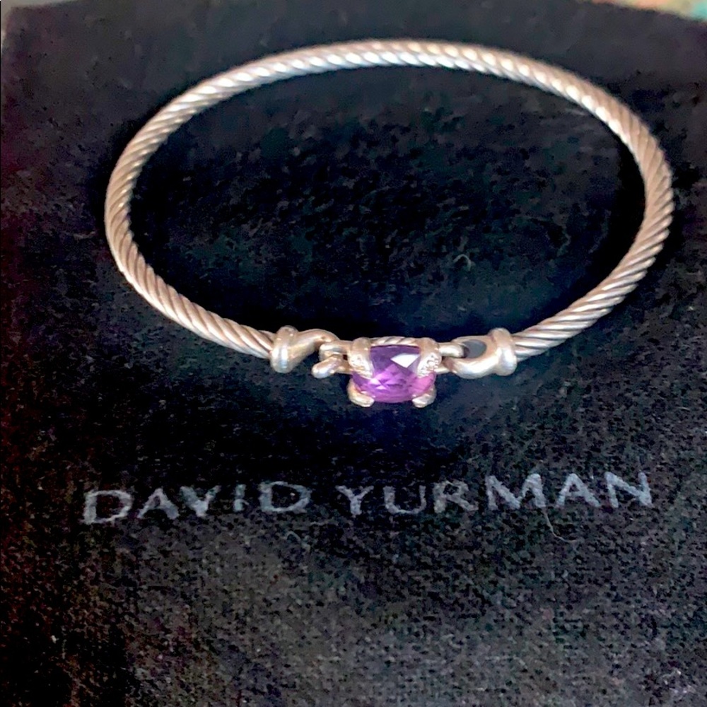 David Yurman Bracelet with Amethyst and Diamonds.